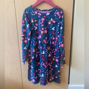 EUC Mini Boden holiday print dress